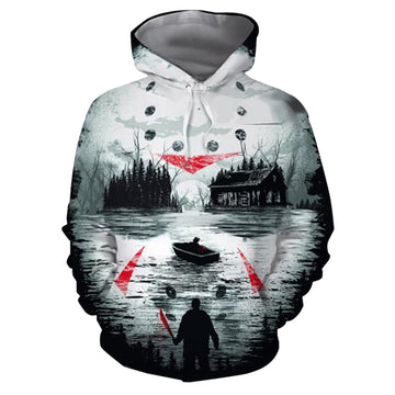 Friday the 13th Jason Voorhees Anime Sudadera con Capucha para Adultos Unisex